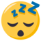 Sleeping Face emoji on Emojione